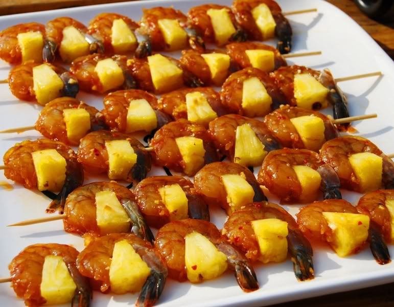 Teriyaki Shrimp Pineapple Skewers — Big Green Egg Forum